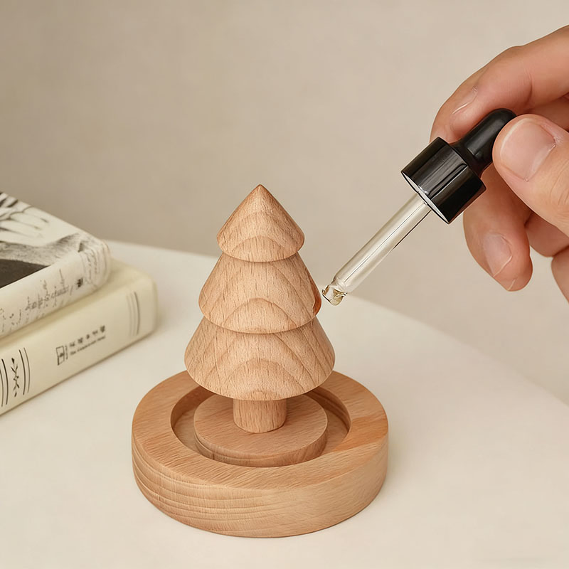 Home Essentials Bathroom Accessories - Mini-Diffusor für ätherische Öle aus Holz,