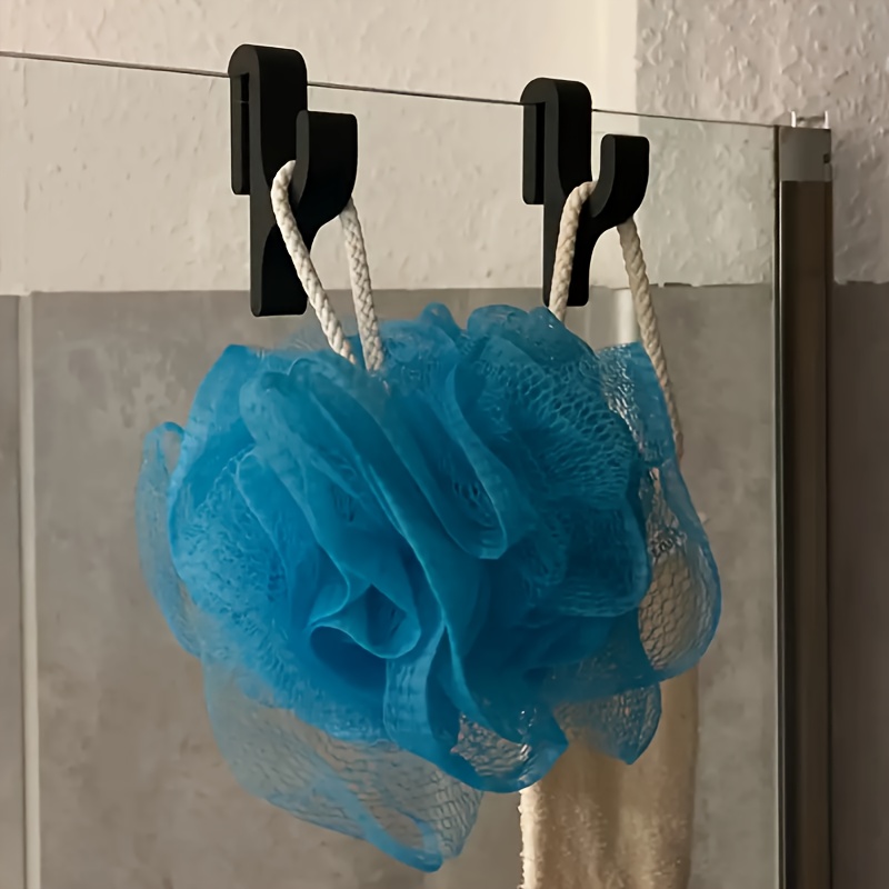 Home Essentials Bathroom Accessories - Set mit 2 weißen/2 schwarzen Haken,