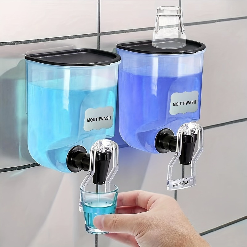 Home Bathroom Accessories - 2 Stück 600ml Mundwasser-Spender, wiederverwendbarer Behälter