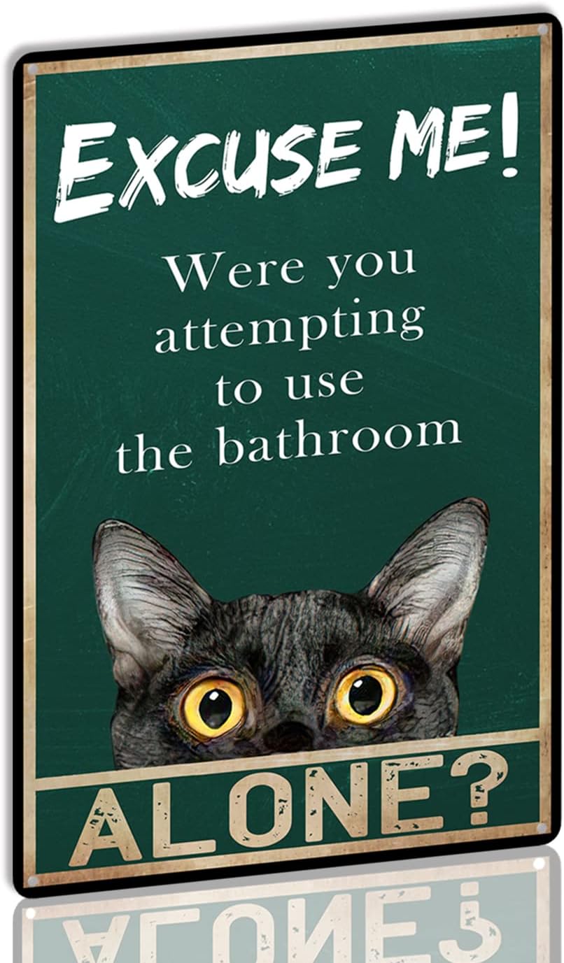 Home Alone Bathroom - YLUYINOM Blechschild mit lustigem Motiv einer