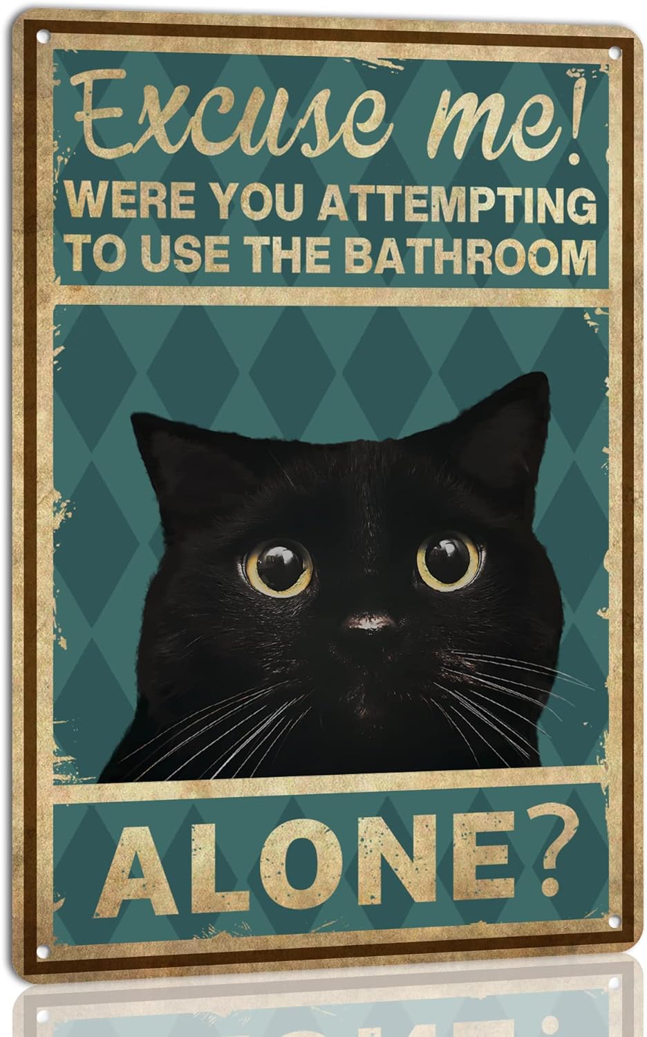 Home Alone Bathroom - Katzen-Badezimmer-Wandkunst: „Entschuldigung, ich versuche einfach alleine