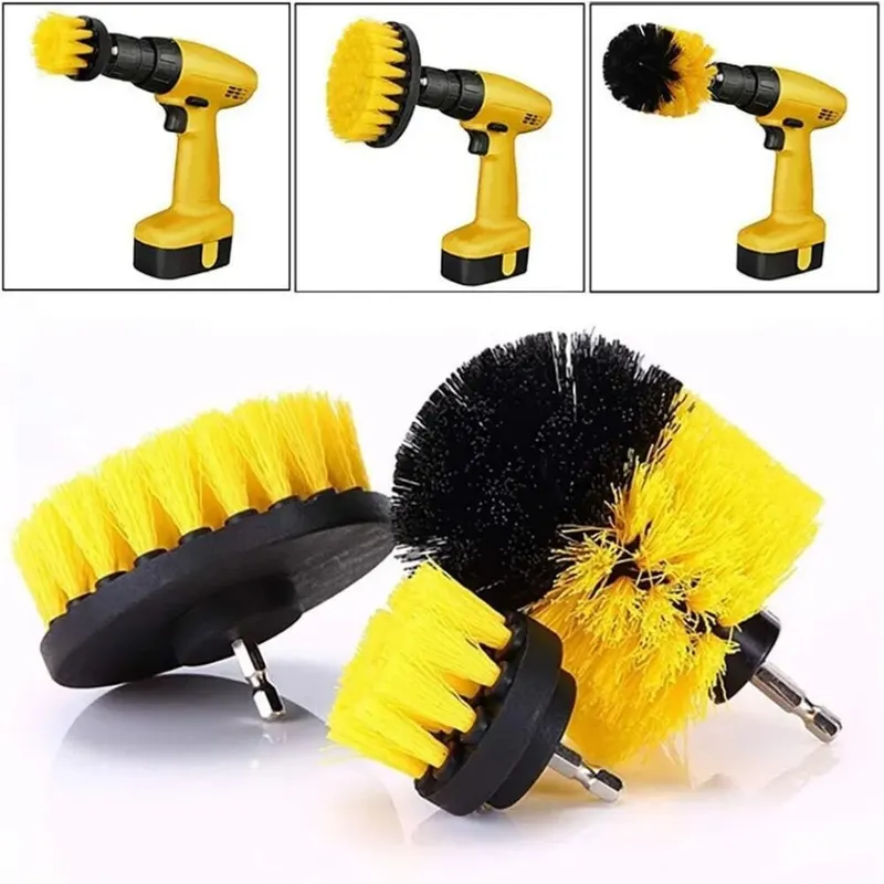 Home Bathroom Cleaning Machine - 3-teiliges Bohrbürsten-Set, Power-Schrubber, Reinigungsbürsten-Werkzeugset für Fugen,
