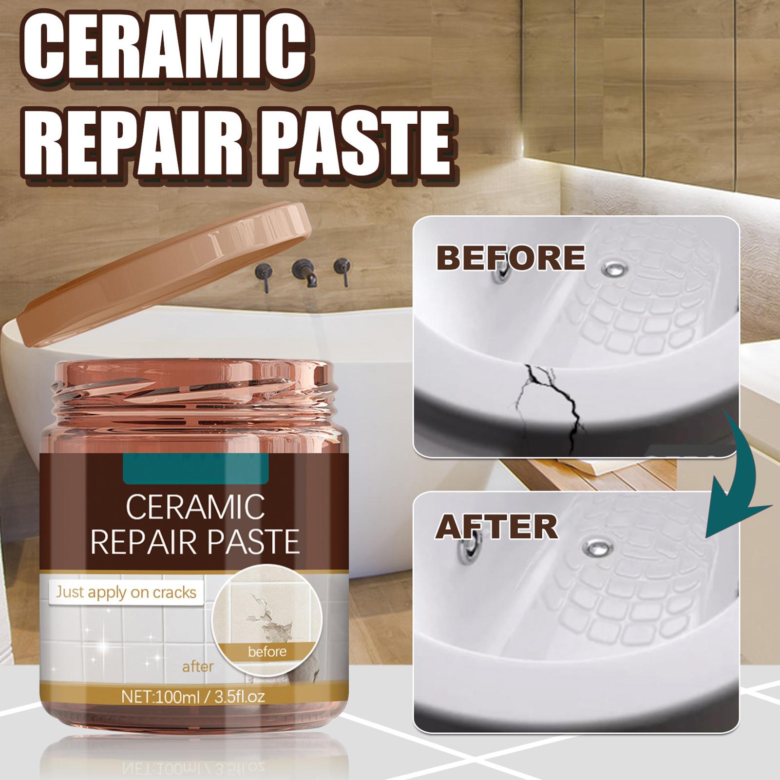 Home Bathroom Repair - Badewannen-Reparaturpaste-Set: Emaille- und Porzellan-Füller, Fliesenversiegelung für