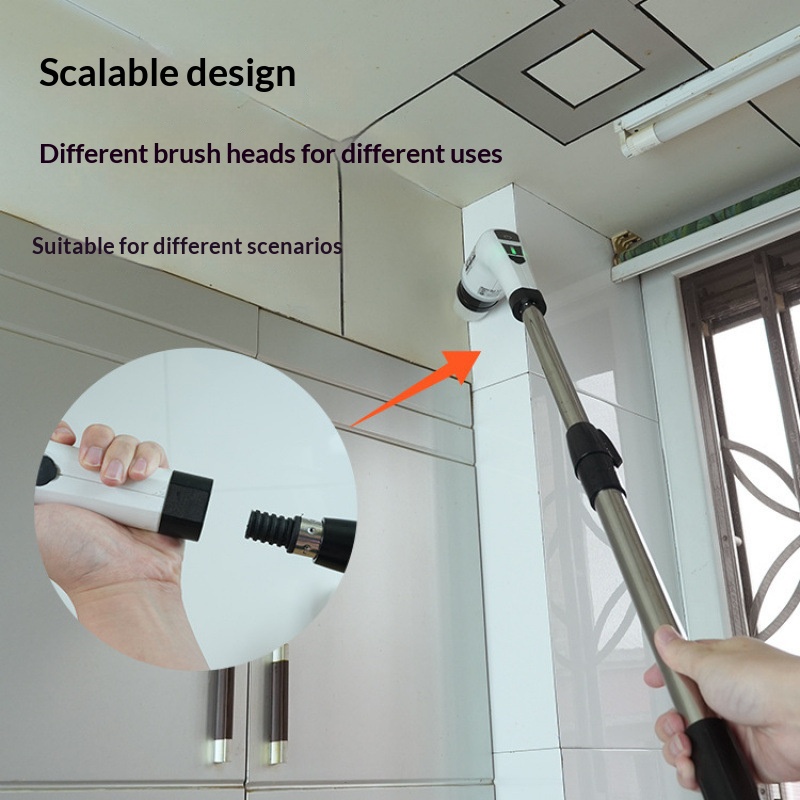 Home Bathroom Cleaning Machine - HOMEFISH Kabelloser Elektrischer Reinigungsbürsten-Spinner für Bad,
