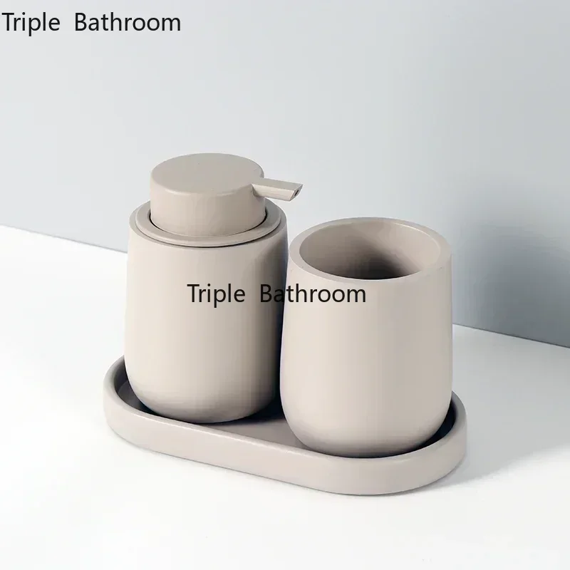 Home Essentials Bathroom Accessories - Harz Lotion Flasche Mundwasser Tasse Tablett