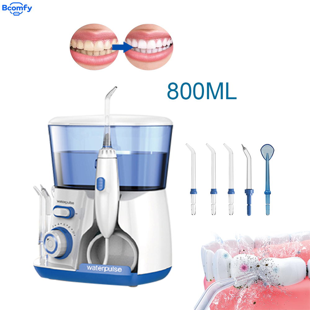 Home Bathroom Cleaning Machine - Waterpulse Elektrischer Wasserflosser 800ml Hochdruck-Dental-Irrigator Zahnreiniger