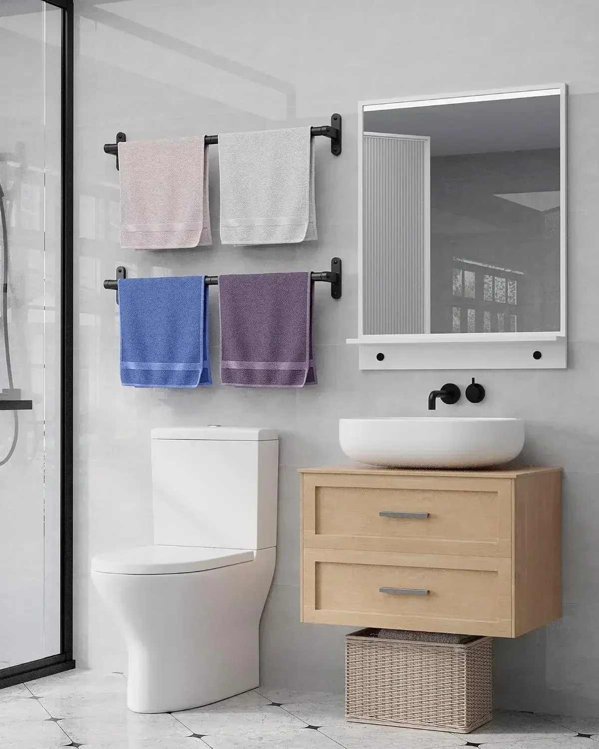 Mattschwarzer Handtuchhalter f – Home Essentials Bathroom Accessories Bewertung und Preis