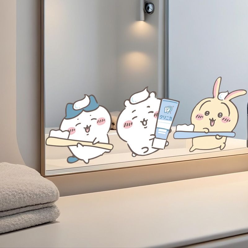 Heiße Chiikawa Spiegelaufklebe – Home Bathroom Accessories Bewertung und Preis
