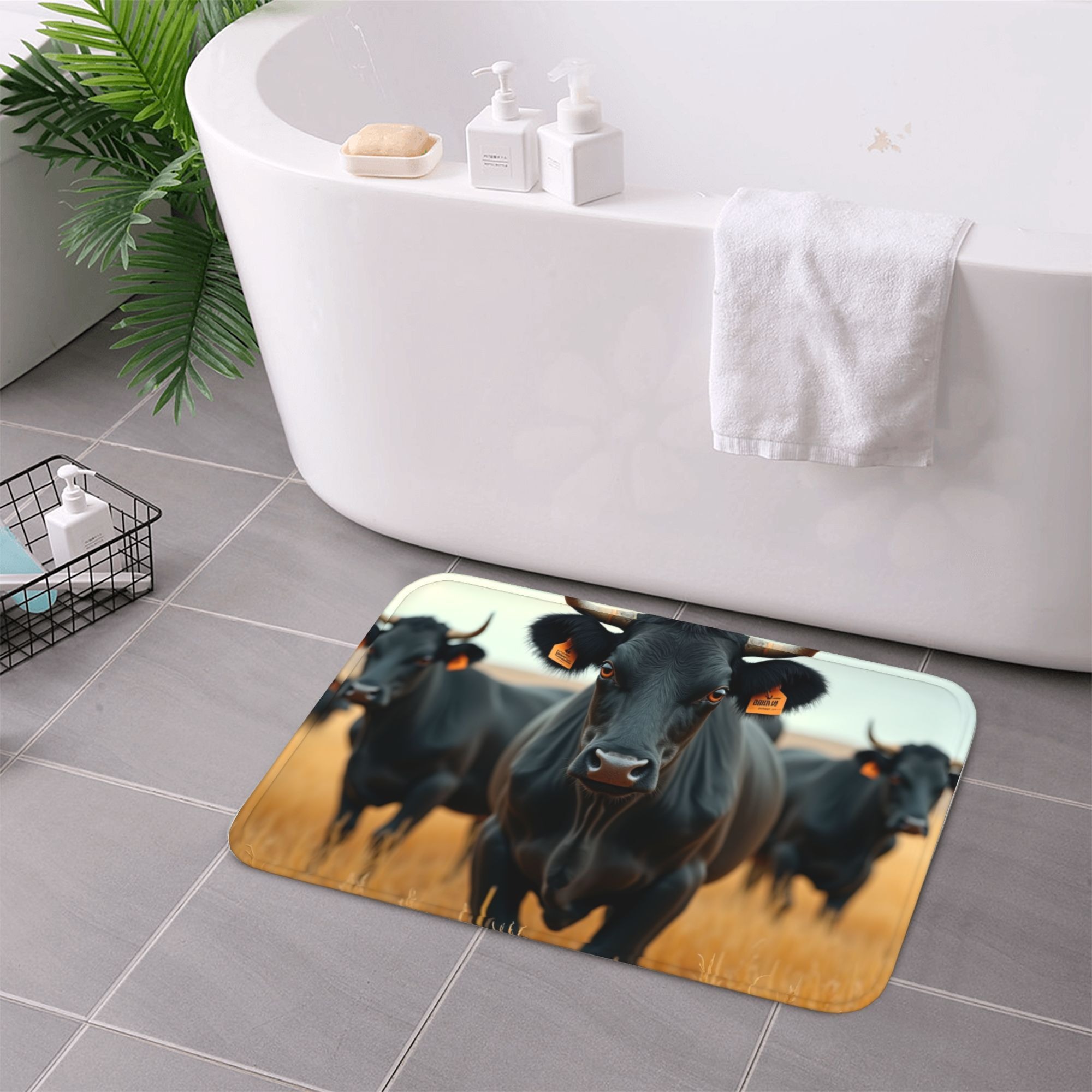 1PC Hightland Cattle Herd Kitc – Home Bathroom Door Design Bewertung und Preis