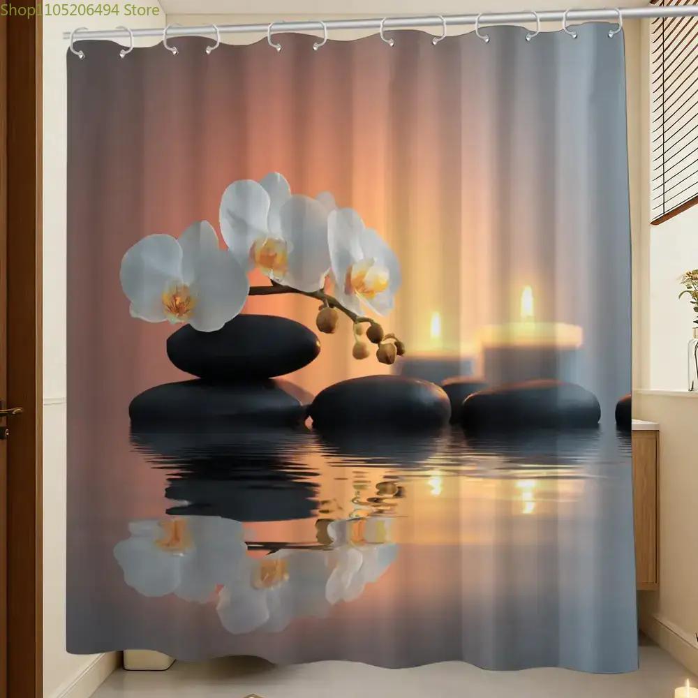 Duschvorhang mit Zen-Orchideen – Home Bathroom Spa Ideas Bewertung und Preis