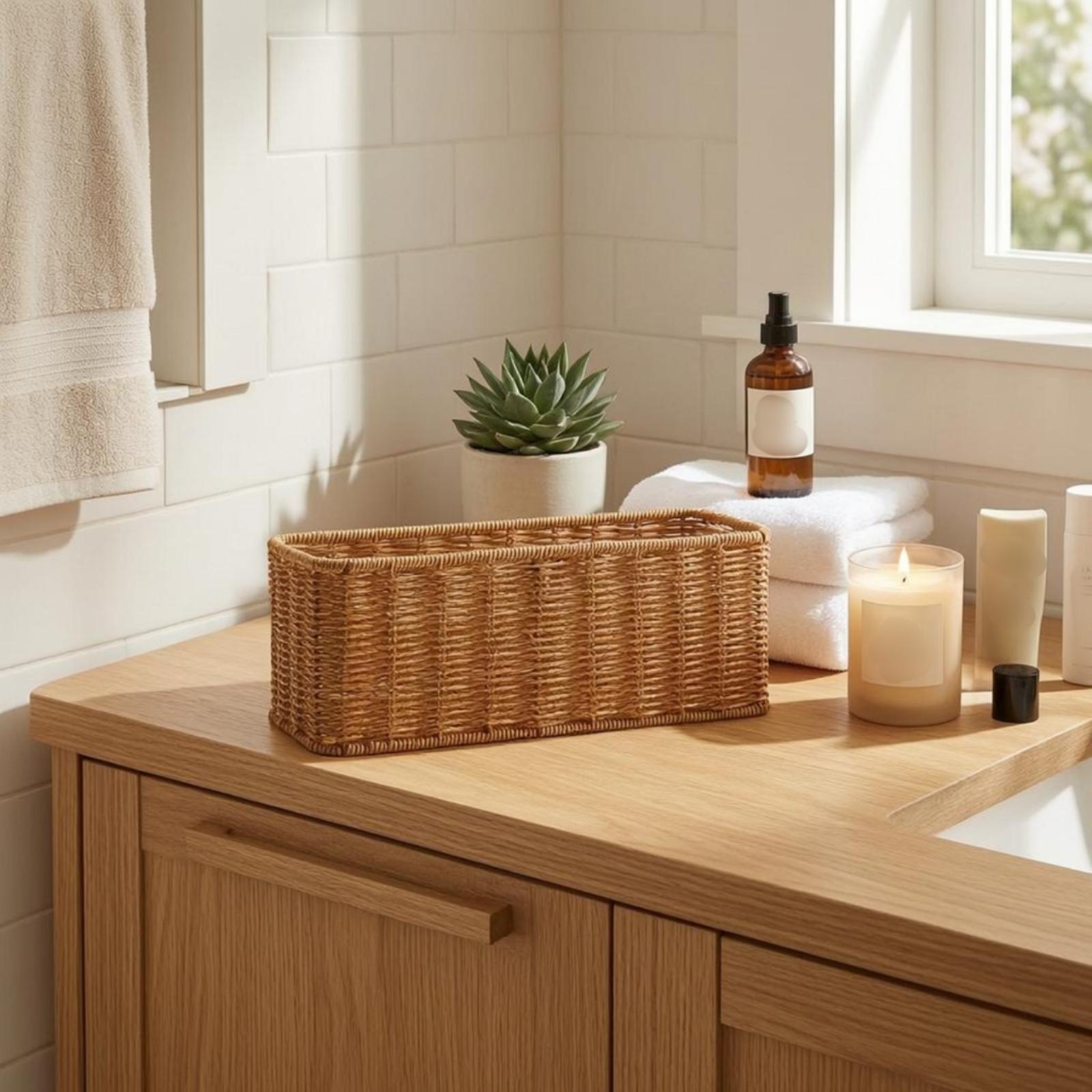 Kunststoff-Rattan Badezimmer-A – Home Essentials Bathroom Accessories Bewertung und Preis