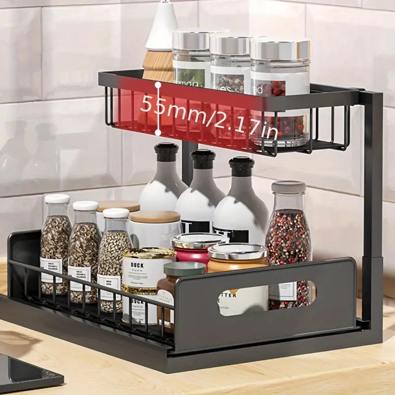 2-stufiger Unterschrank-Organi – Home Depot Bathroom Sink Bewertung und Preis