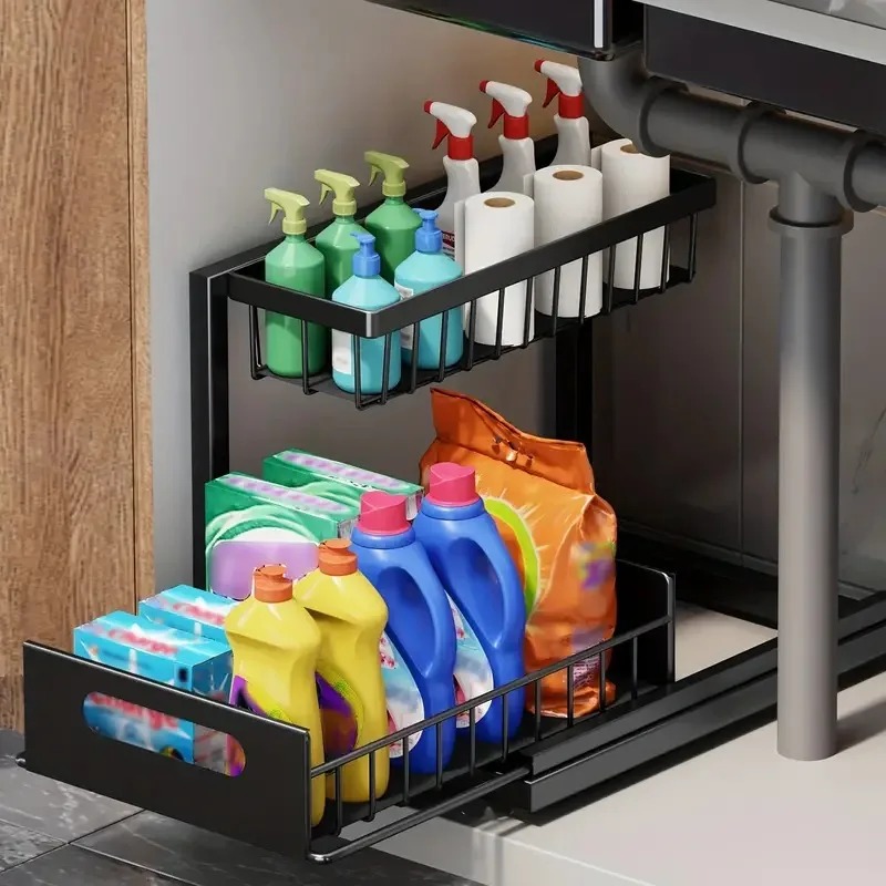 2-stufiger Unterschrank-Organi – Home Depot Bathroom Sink Bewertung und Preis