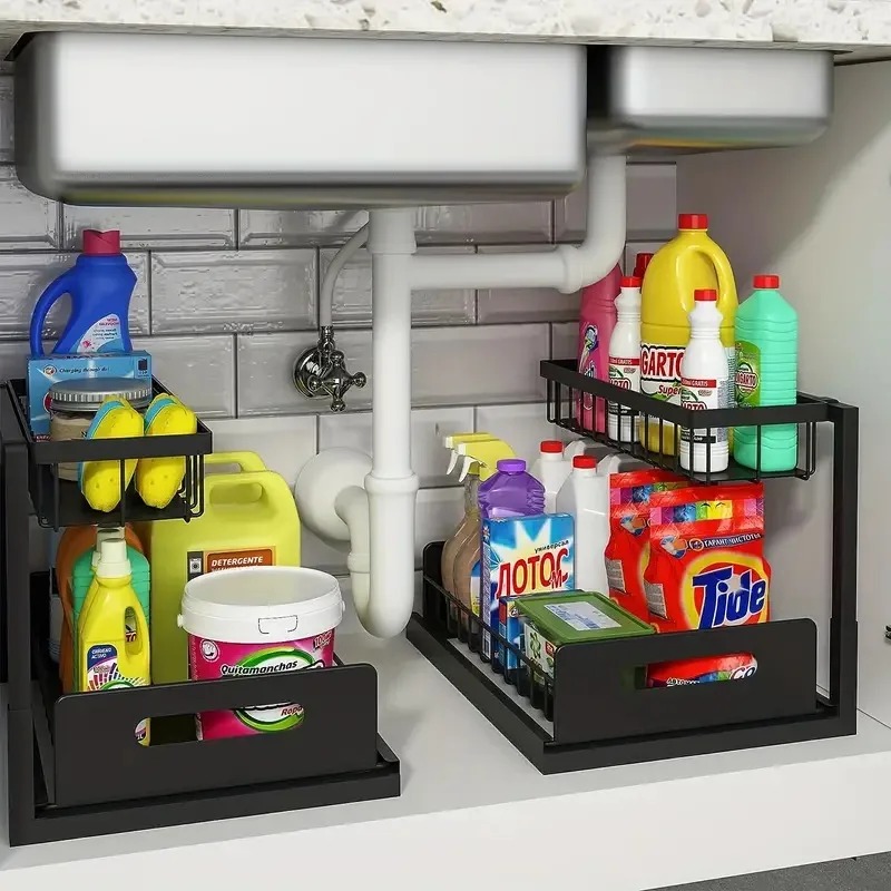 2-stufiger Unterschrank-Organi – Home Depot Bathroom Sink Bewertung und Preis
